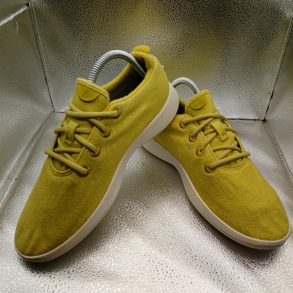 Allbirds Mustard Yellow Lace Up Sneakers Women's Size 9